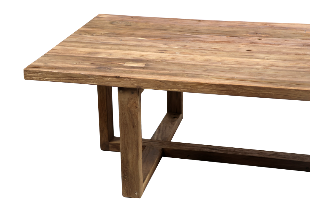 Table basse Arcadia en bois teck massif 140 x 60 cm.